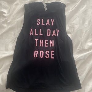 Black muscle tank